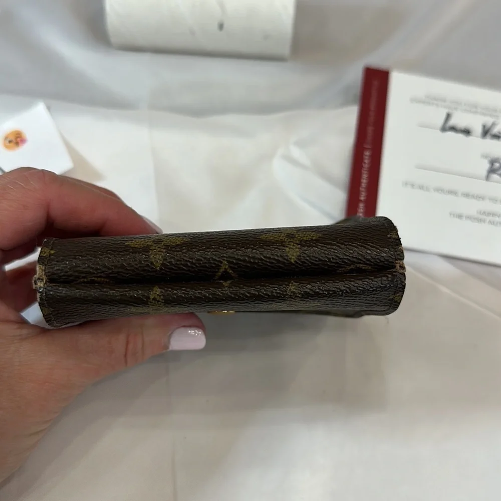 Louis Vuitton Monogram Portomone Bie Cult Credit Wallet Bifold ...